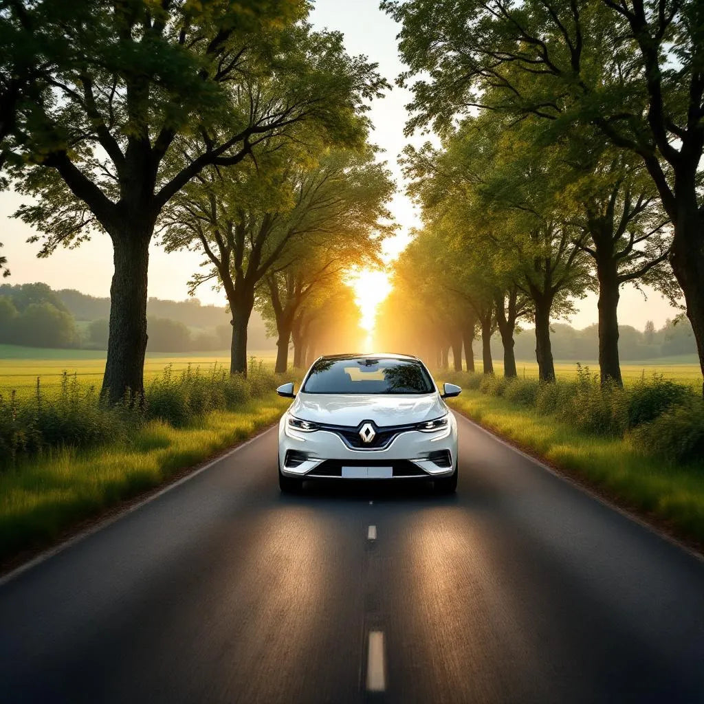 Vue trois-quarts avant de la Fluence Z.E. Electrique