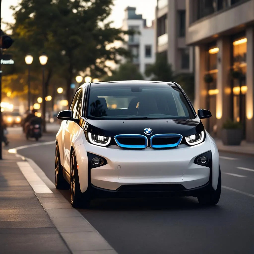 BMW i3 électrique garée en ville