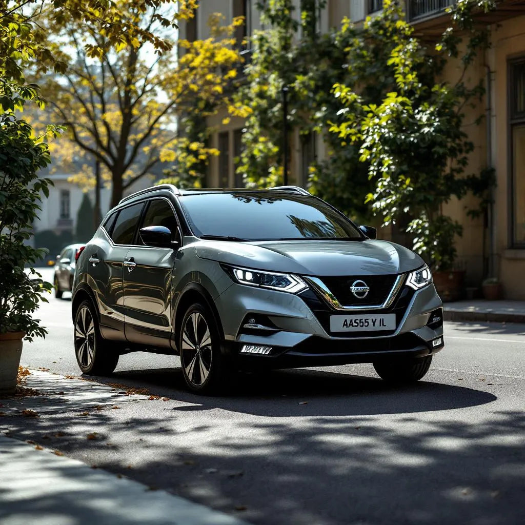 Nissan Qashqai J11 Essence 1.2 DIG-T 115, vue trois quarts avant