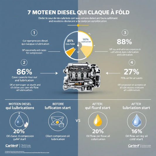 Pourquoi mon moteur diesel claque à froid lubrification insuffisante - Infographie CarVerif 2024