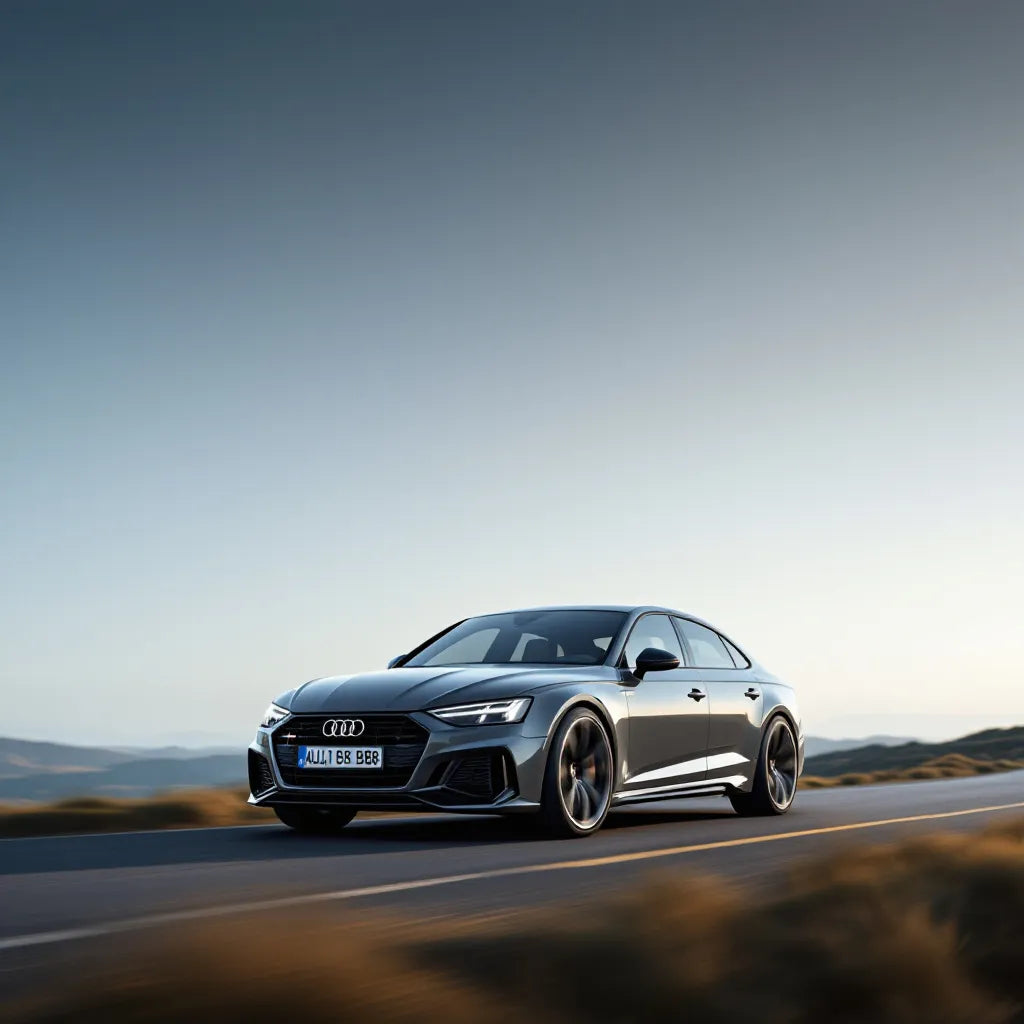 Image de l'Audi A4 B8 sur une route