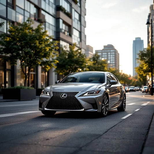 Lexus CT200h Hybride grise en ville