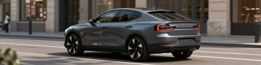Polestar 2 2023 gris foncé, vue 3/4 avant