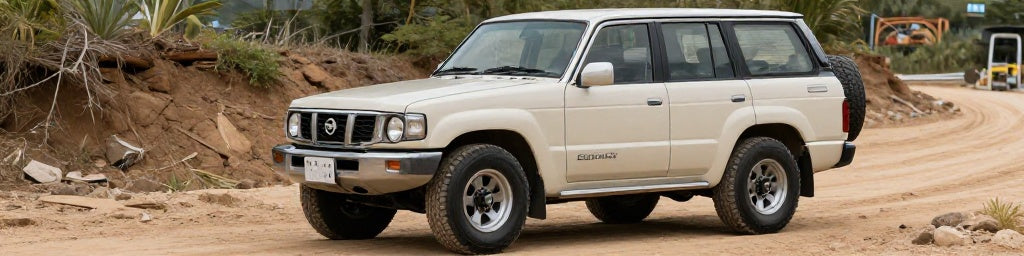 Nissan Patrol GR (Y61) 2005 beige sur piste