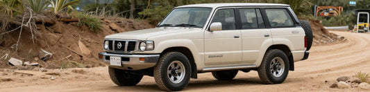 Nissan Patrol GR (Y61) 2005 beige sur piste